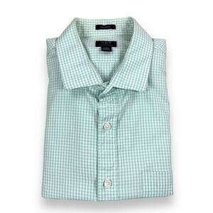 J. Crew Shirt Mens Large 16-16.5 Green Gingham Thompson Long Sleeve Button Down